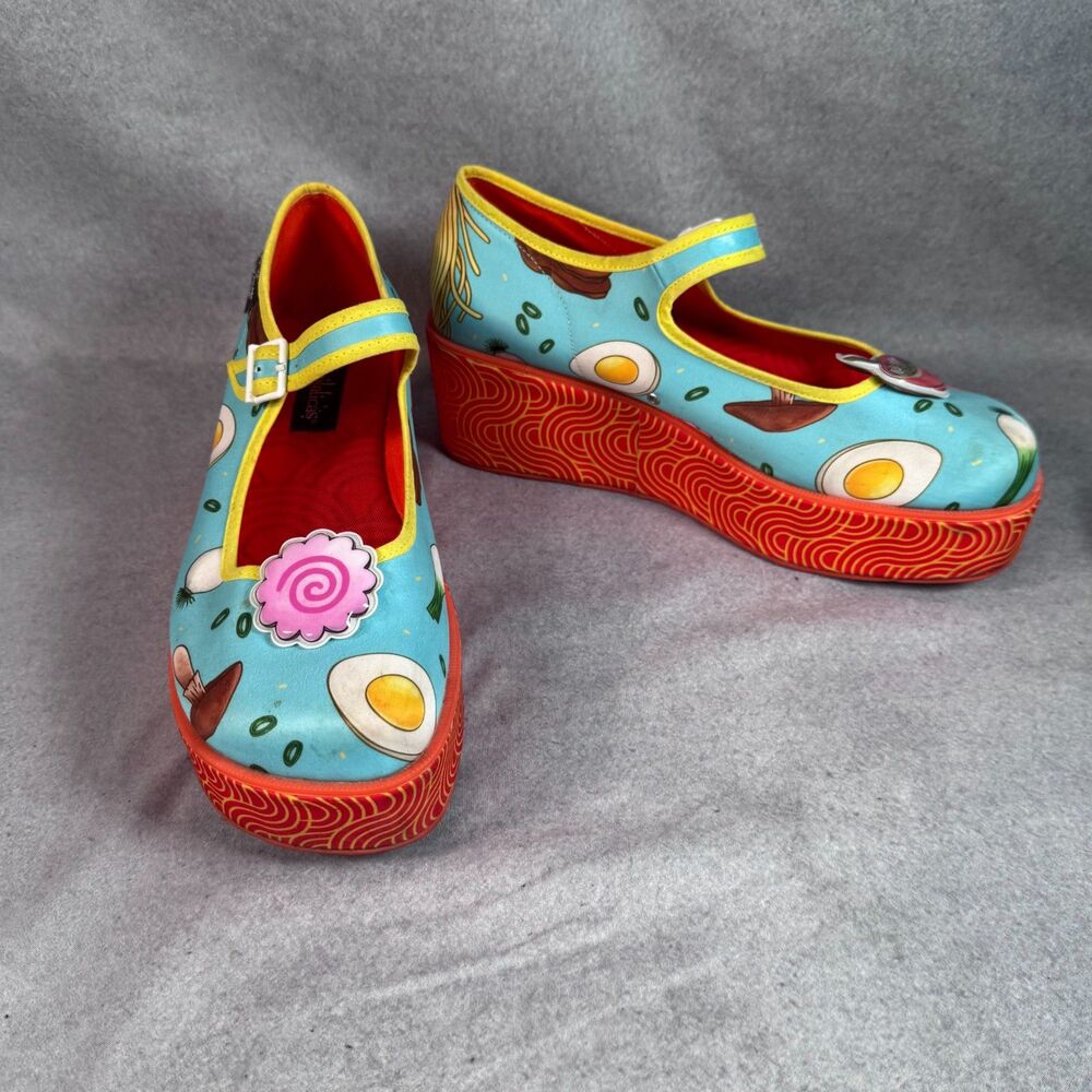 Hot Chocolate Design Chocolaticas Ramen Mary Jane Platform Shoes Size 9 - Picture 3 of 15